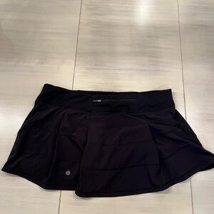 Lululemon Pace Rival tennis skirt 12” size 14 black